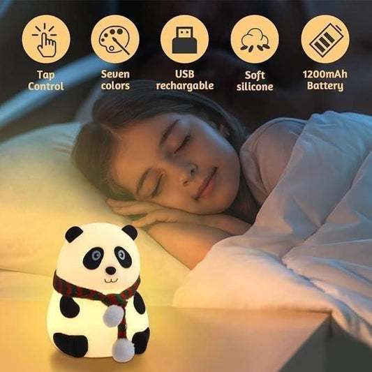 SnugglePanda™ – Adorable Silicone Night Light Lamp for Kids