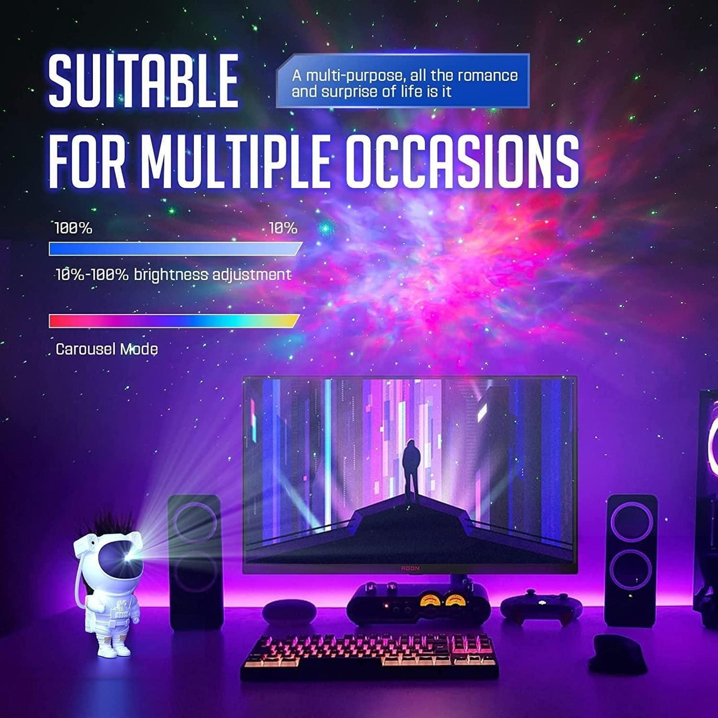 Astronaut Galaxy Projector Pro