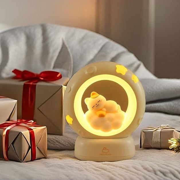 Sleeping Cat LED Night Light Lamp with Touch Control