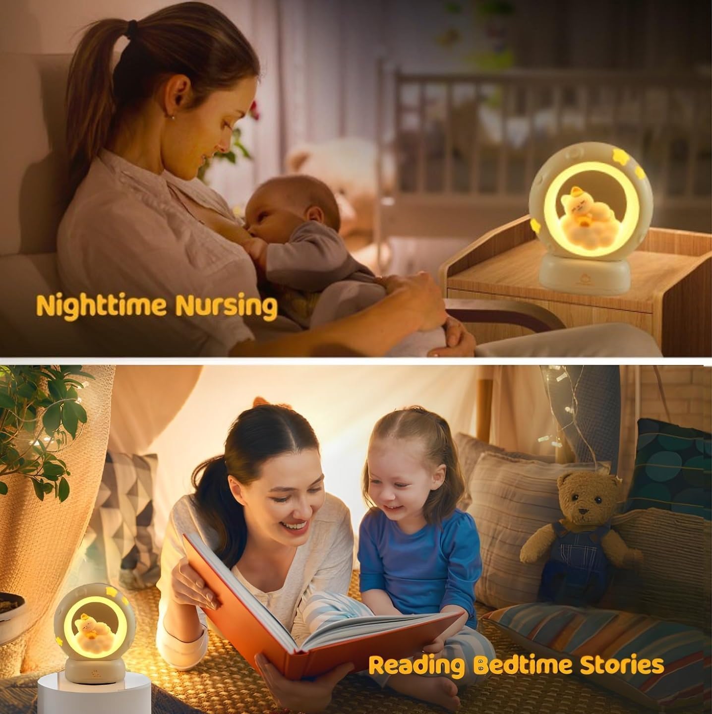 Sleeping Cat LED Night Light Lamp with Touch Control
