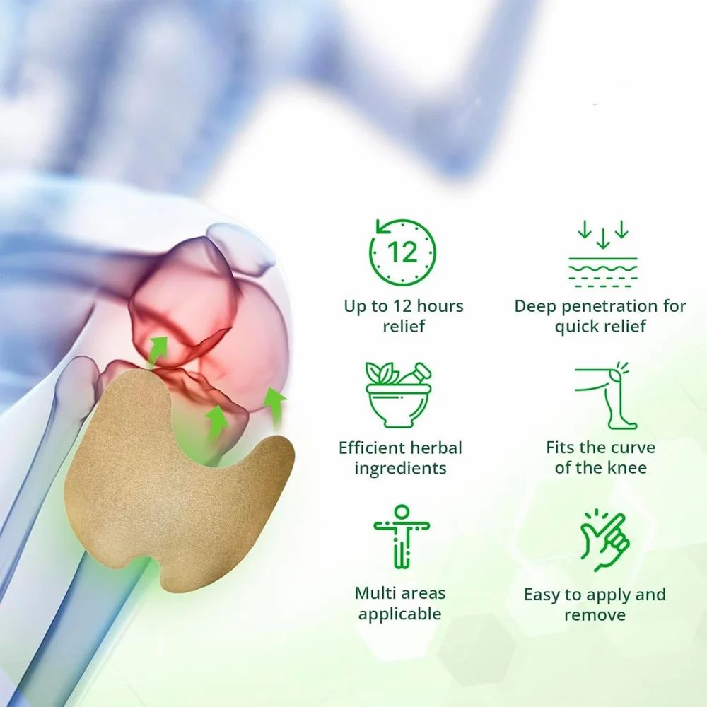 Herbal Natural Knee Pain Relief Patches Pack of 10